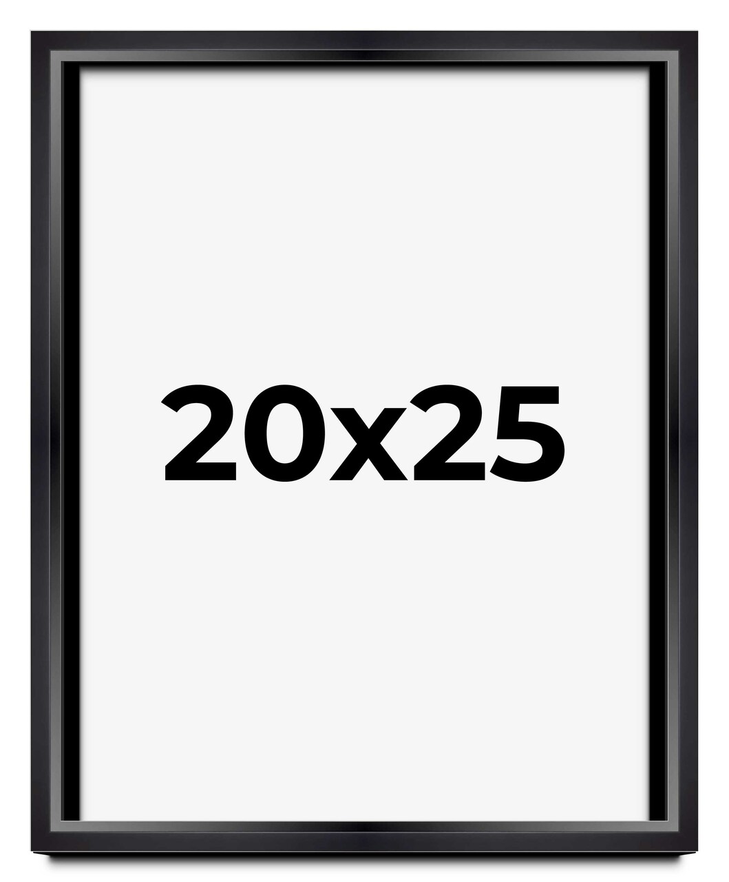 20x25 Minimalist Shadow Box Black Picture Frame - UV Acrylic, Backing, Hanging Hardware
